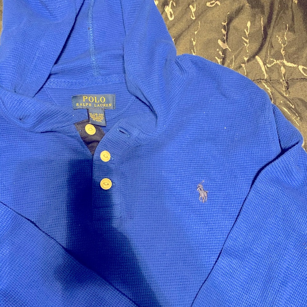 polo thermal hooded shirt